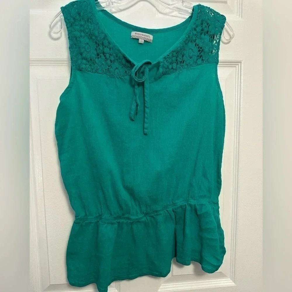 Green cotton tank
